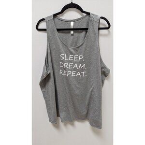 Cacique Grey "Sleep. Dream. Repeat" Graphic Sleep Tank